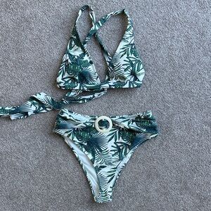 Cupshe Leaf Print Bikini Set